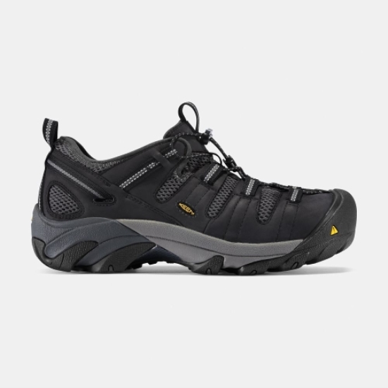 Keen Atlanta Cool Steel Tå Arbetsskor Herr Svarta | QZAXF3180