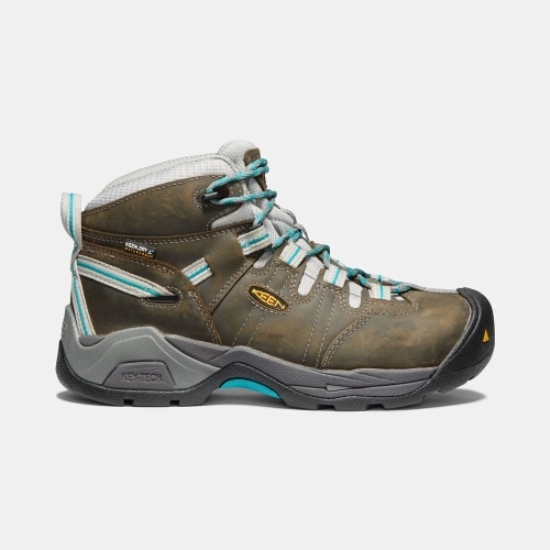 Keen Detroit Xt Mid Vattentäta Steel Tå Arbetskängor Dam Mörkolivgröna | AMJQL8549