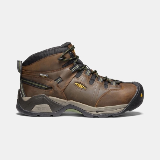 Keen Detroit Xt Mid Vattentäta Steel Tå Arbetskängor Herr Bruna | BJFIE6120