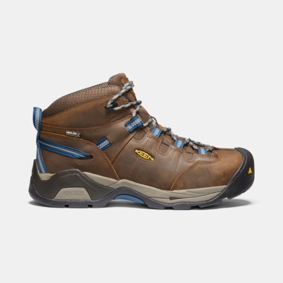 Keen Detroit Xt Mid Vattentäta Steel Tå Arbetskängor Herr Bruna Blå | GZFIX3860