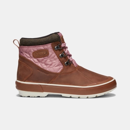 Keen Elsa II Vattentäta Quilted Ankelboots Dam Rosa Bruna | AFUDW2798