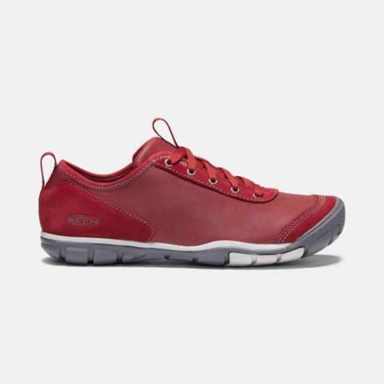 Keen Hush Läder Cnx Casual Skor Dam Röda | MFZLT6302
