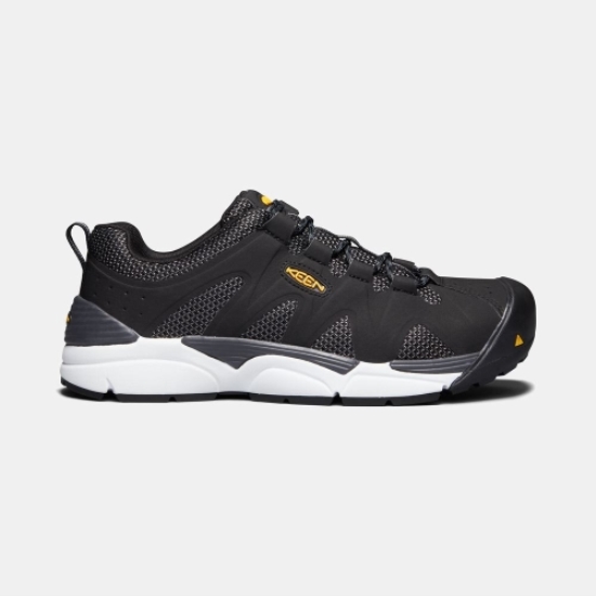 Keen San Antonio Aluminum Tå Arbetsskor Herr Svarta | VKLHM4309