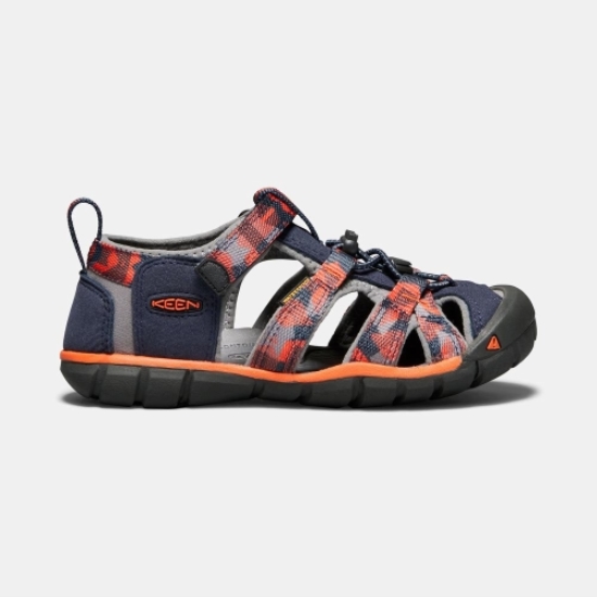 Keen Seacamp II Cnx Sandaler Barn Marinblå Orange | CVAHP7436