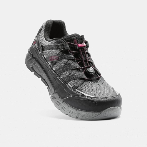 Keen Asheville Esd Aluminum Tå Arbetsskor Dam Svarta Grå | HNEWA6950