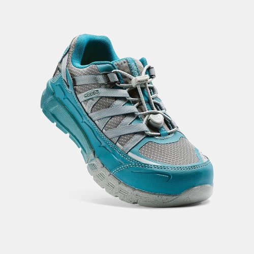 Keen Asheville Esd Aluminum Tå Arbetsskor Dam Blå Grå | QLMAT4503