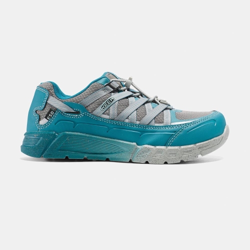 Keen Asheville Esd Aluminum Tå Arbetsskor Dam Blå Grå | QLMAT4503