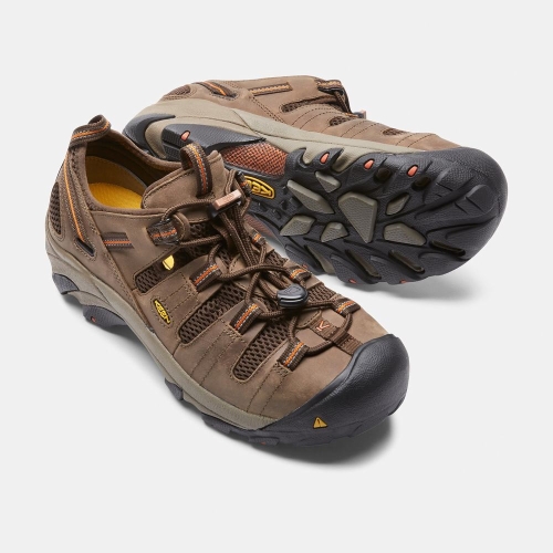 Keen Atlanta Cool Steel Tå Arbetsskor Herr Bruna | DMCWL1896