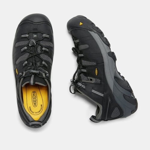 Keen Atlanta Cool Steel Tå Arbetsskor Herr Svarta | QZAXF3180