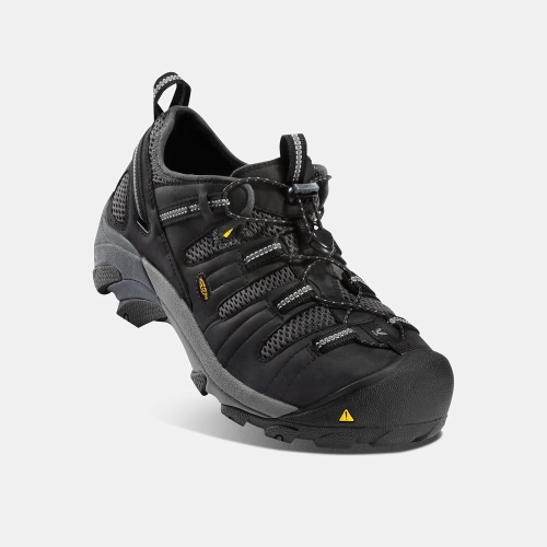 Keen Atlanta Cool Steel Tå Arbetsskor Herr Svarta | QZAXF3180