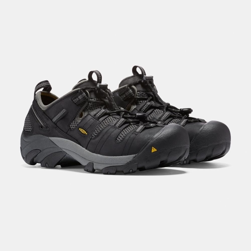 Keen Atlanta Cool Steel Tå Arbetsskor Herr Svarta | QZAXF3180