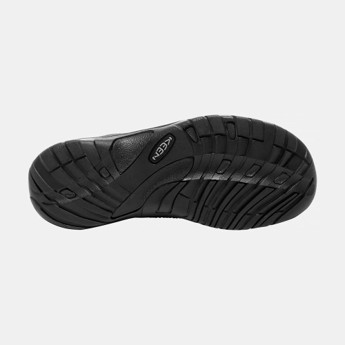 Keen Austin Läder Spets-up Casual Skor Herr Svarta | NQOJB6875