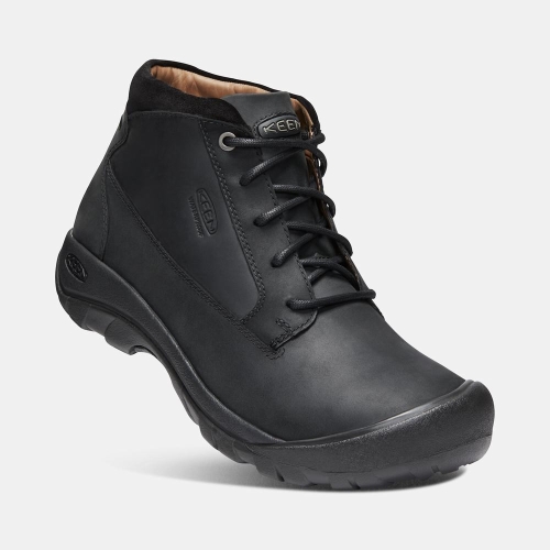 Keen Austin Vanliga Vattentäta Casual Skor Herr Svarta | OUZPD6358