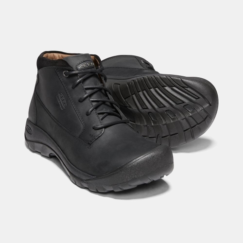 Keen Austin Vanliga Vattentäta Casual Skor Herr Svarta | OUZPD6358