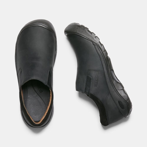 Keen Austin Vanliga Vattentäta Slip On Skor Herr Svarta | SLEMD4908