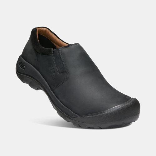Keen Austin Vanliga Vattentäta Slip On Skor Herr Svarta | SLEMD4908