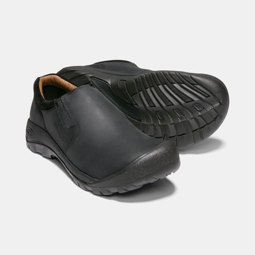 Keen Austin Vanliga Vattentäta Slip On Skor Herr Svarta | SLEMD4908