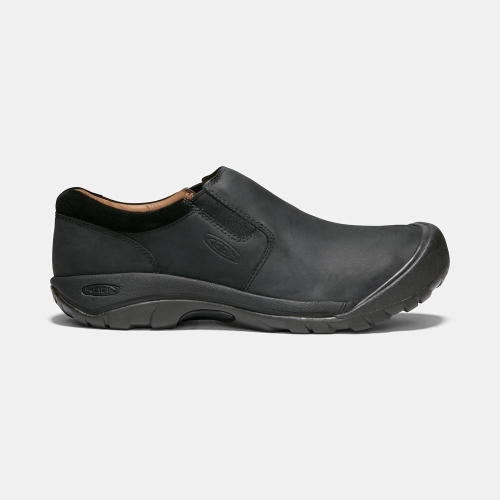 Keen Austin Vanliga Vattentäta Slip On Skor Herr Svarta | SLEMD4908