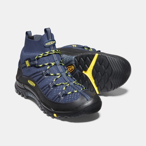 Keen Axis Evo Mid Vandringskängor Herr Blå Gula Svarta | OWIJQ7614
