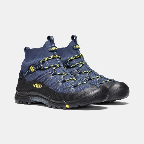 Keen Axis Evo Mid Vandringskängor Herr Blå Gula Svarta | OWIJQ7614