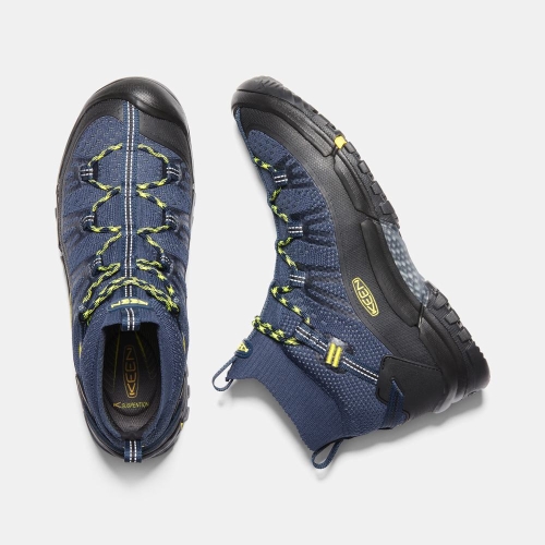 Keen Axis Evo Mid Vandringskängor Herr Blå Gula Svarta | OWIJQ7614