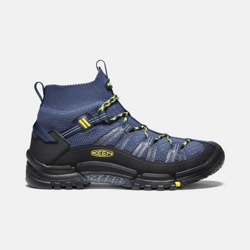 Keen Axis Evo Mid Vandringskängor Herr Blå Gula Svarta | OWIJQ7614