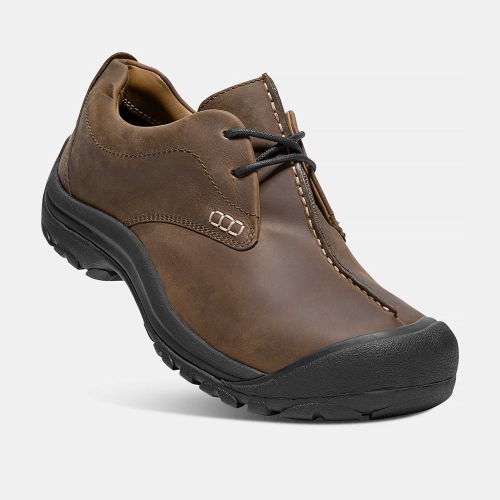 Keen Boston III Läder Spets-up Casual Skor Herr Bruna | JLCRE1654