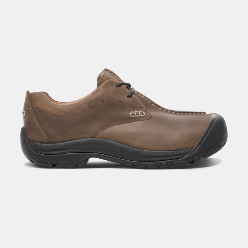 Keen Boston III Läder Spets-up Casual Skor Herr Bruna | JLCRE1654