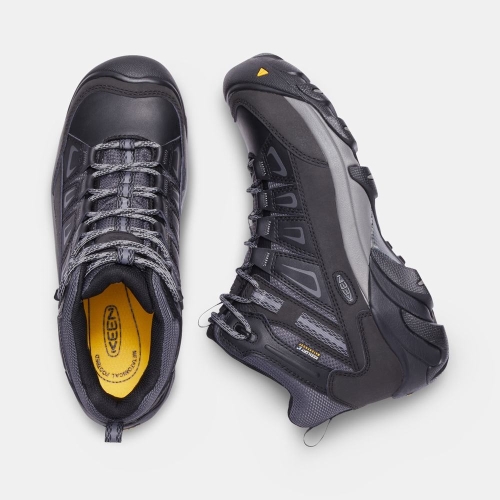 Keen Boulder Vattentäta Mid Steel Tå Arbetskängor Herr Obsidian | PLCUR4209