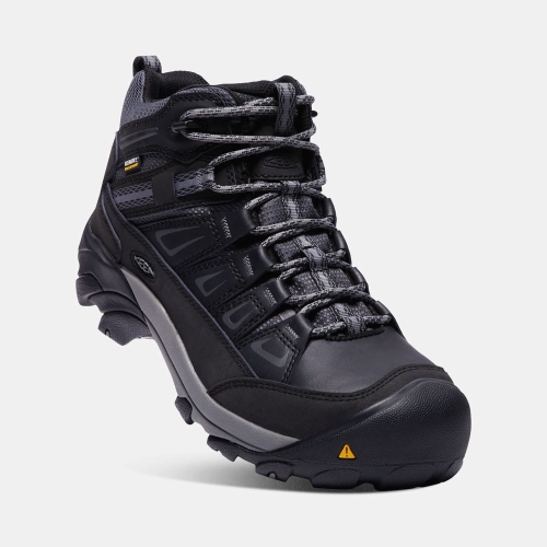 Keen Boulder Vattentäta Mid Steel Tå Arbetskängor Herr Obsidian | PLCUR4209