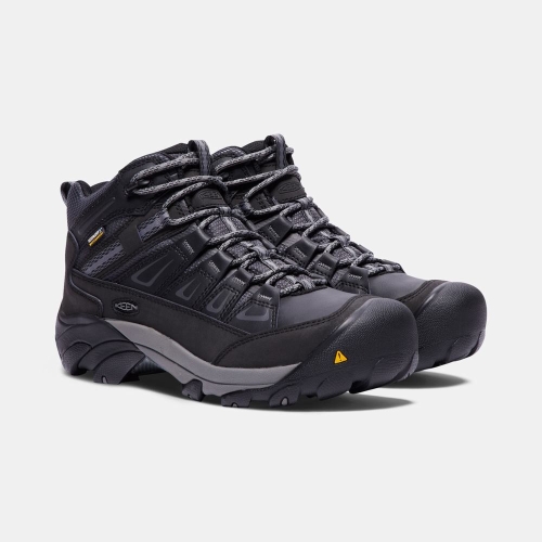 Keen Boulder Vattentäta Mid Steel Tå Arbetskängor Herr Obsidian | PLCUR4209