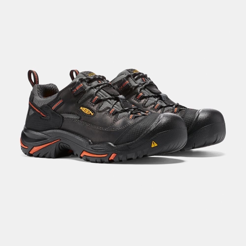 Keen Braddock Low Steel Tå Arbetsskor Herr Svarta | JHSEI8610