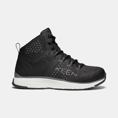 Keen Carson Mid Aluminum Tå Arbetskängor Herr Svarta | TBVCU6478