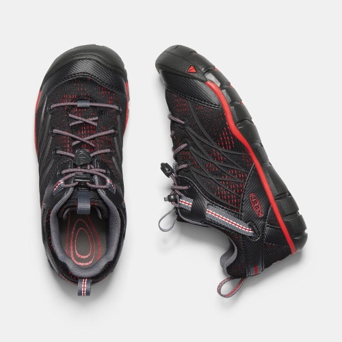 Keen Chandler Cnx Vandringsskor Barn Svarta Röda | WJKQV8597