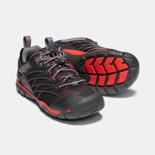 Keen Chandler Cnx Vandringsskor Barn Svarta Röda | WJKQV8597