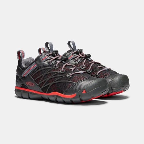 Keen Chandler Cnx Vandringsskor Barn Svarta Röda | WJKQV8597
