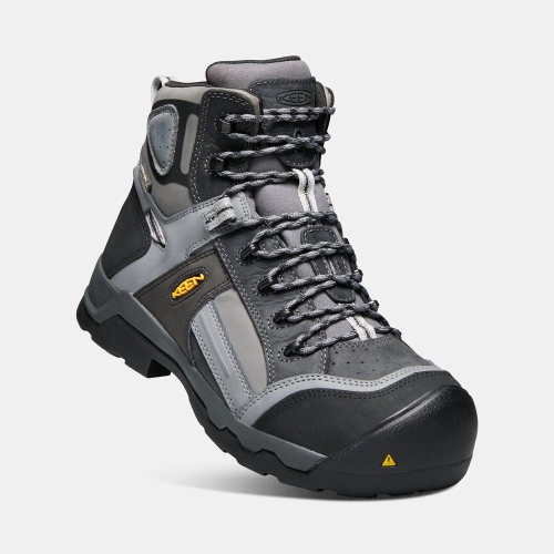 Keen Davenport 6 Insulated Vattentäta Composite Tå Arbetskängor Herr Grå Svarta | YFLKD2198