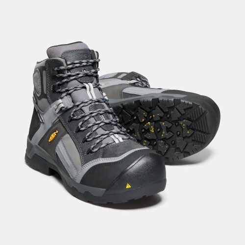 Keen Davenport 6 Insulated Vattentäta Composite Tå Arbetskängor Herr Grå Svarta | YFLKD2198