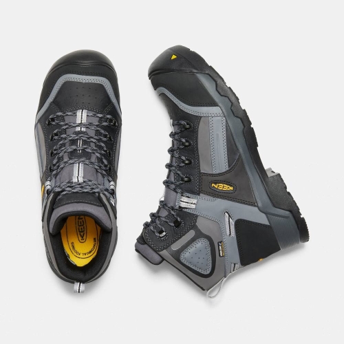 Keen Davenport 6 Insulated Vattentäta Composite Tå Arbetskängor Herr Grå Svarta | YFLKD2198