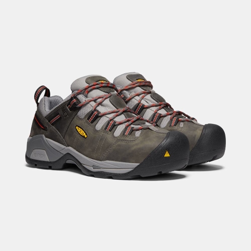 Keen Detroit Xt Int. Met Steel Tå Arbetsskor Herr Olivgröna | MPIQB0812