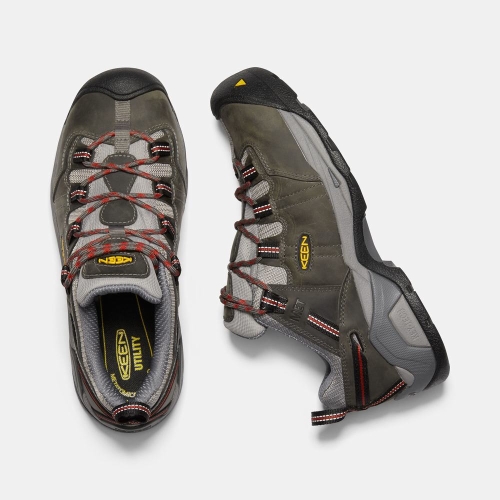 Keen Detroit Xt Int. Met Steel Tå Arbetsskor Herr Olivgröna | MPIQB0812