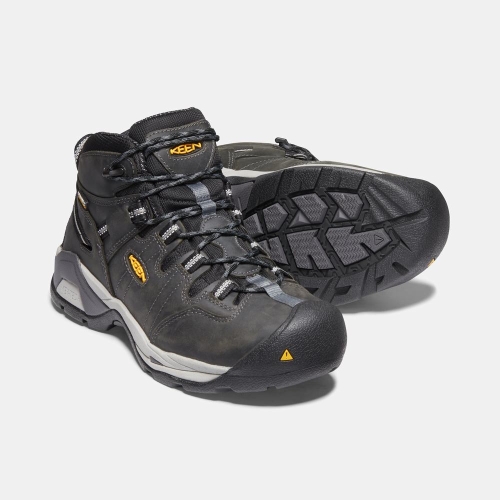 Keen Detroit Xt Mid Vattentäta Soft Tå Arbetskängor Herr Svarta | QLHRZ6237
