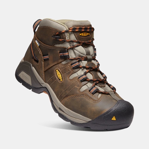 Keen Detroit Xt Mid Vattentäta Soft Tå Arbetskängor Herr Bruna Svarta | WGOIV6085