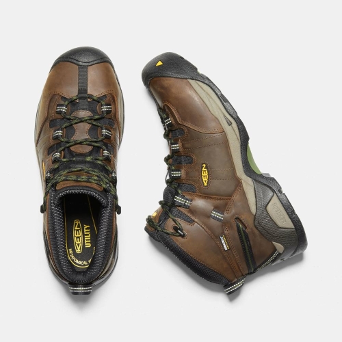 Keen Detroit Xt Mid Vattentäta Steel Tå Arbetskängor Herr Bruna | BJFIE6120