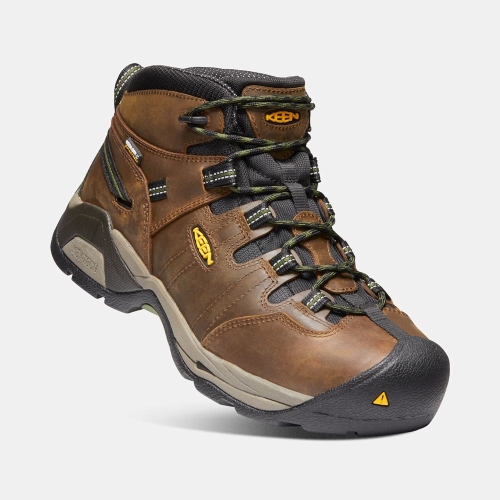 Keen Detroit Xt Mid Vattentäta Steel Tå Arbetskängor Herr Bruna | BJFIE6120