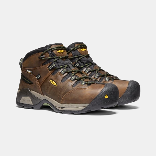 Keen Detroit Xt Mid Vattentäta Steel Tå Arbetskängor Herr Bruna | BJFIE6120