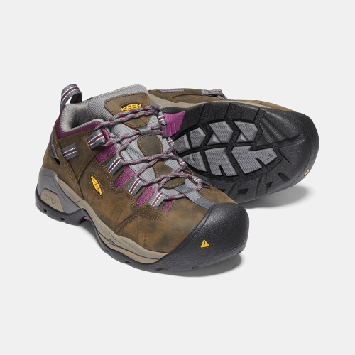 Keen Detroit Xt Steel Tå Arbetsskor Dam Mörkolivgröna | UMSKT6873