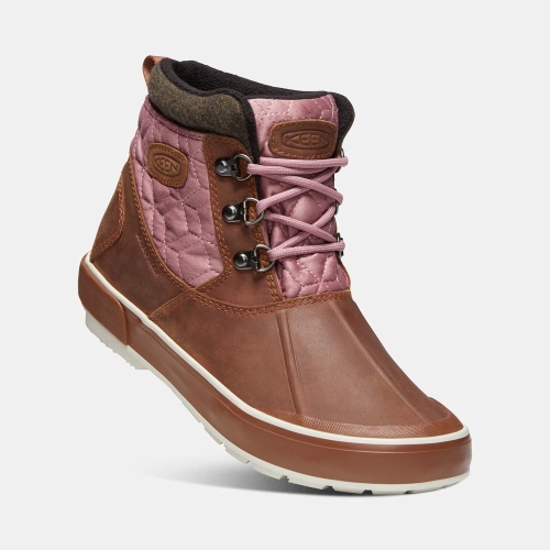 Keen Elsa II Vattentäta Quilted Ankelboots Dam Rosa Bruna | AFUDW2798