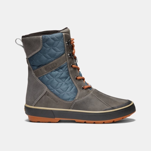 Keen Elsa II Vattentäta Quilted Vinterkängor Dam Mörkgrå Blå | FCHKD6948