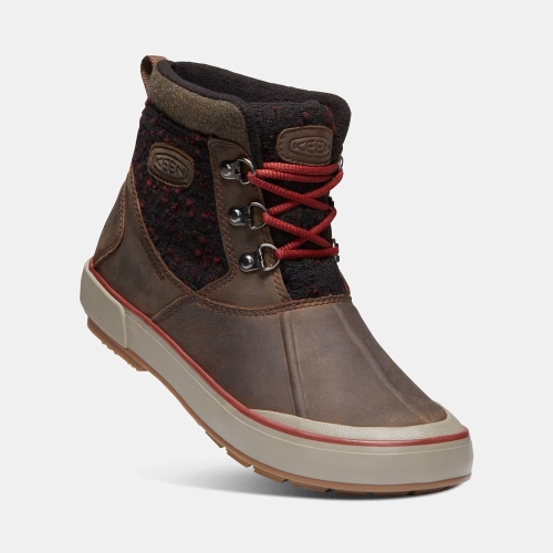 Keen Elsa II Vattentäta Wool Ankelboots Dam Bruna Svarta | JUCAS6753